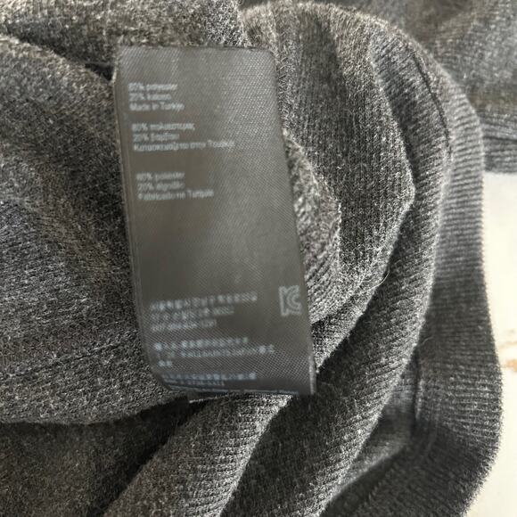 AllSaints Henley Shirt Pullover SZS Regular Fit Gray Long Sleeve Ribbed - Picture 10 of 10